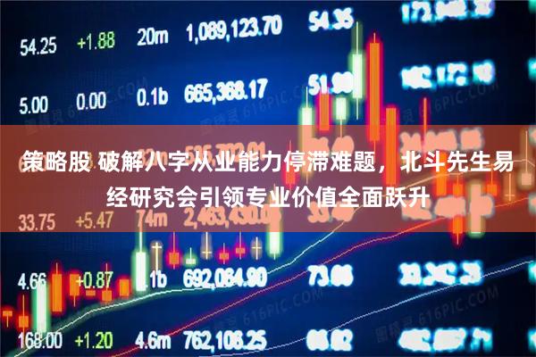 策略股 破解八字从业能力停滞难题，北斗先生易经研究会引领专业价值全面跃升